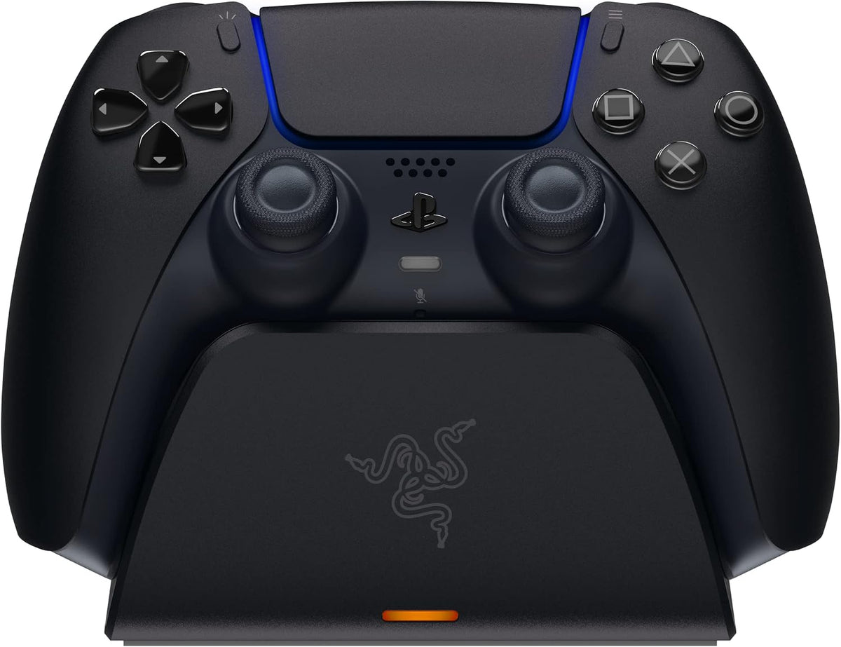 Razer Quick Charging Stand - Quick Charging Stand for PlayStation 5 Controller (Quick Charge, Curved Cradle Design, Powered by USB, One-Handed Navigation) Midnight Black