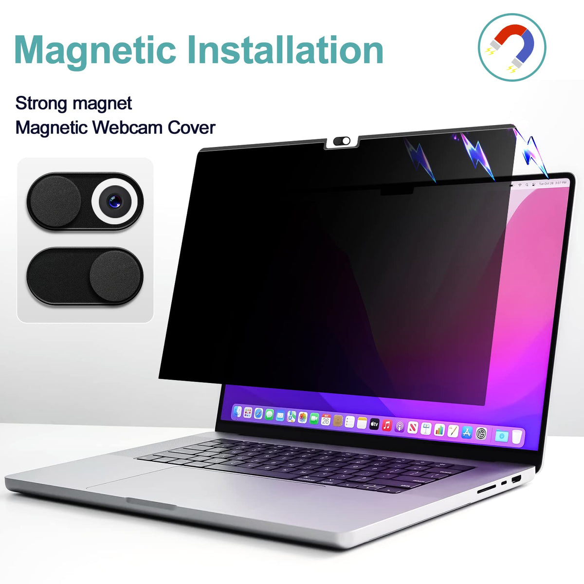 IPROKKO Laptop Privacy Screen 13.3 Inch 16:9 Anti-Blue Light Filter