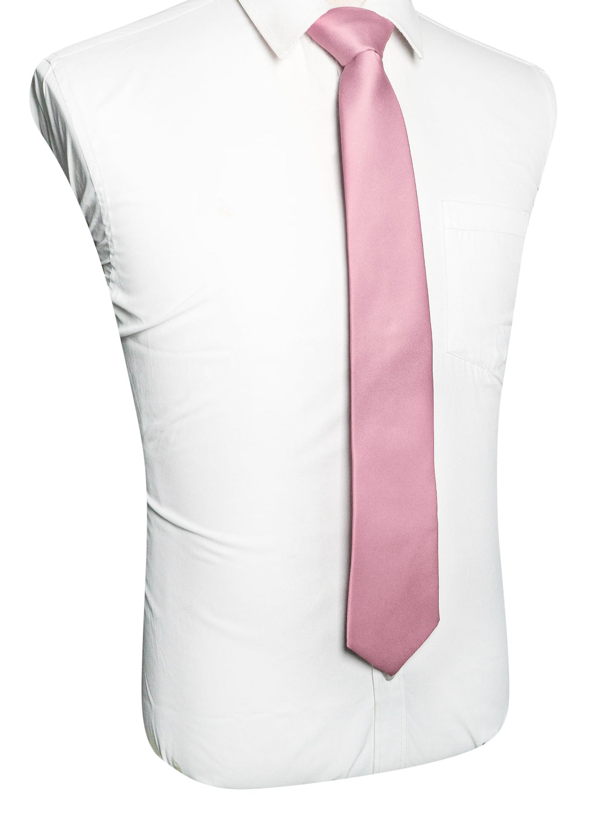 RBOCOTT Solid Color Tie Mens Necktie for Business and Wedding Party