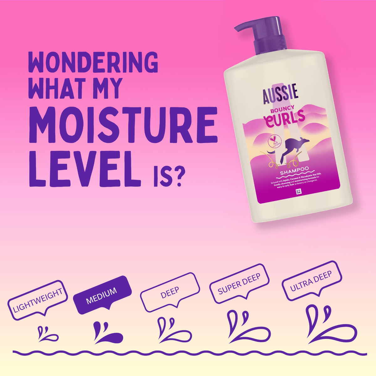 Aussie Miracle Moist Shampoo 1L Pump to Restore Brittle & Dry Hair