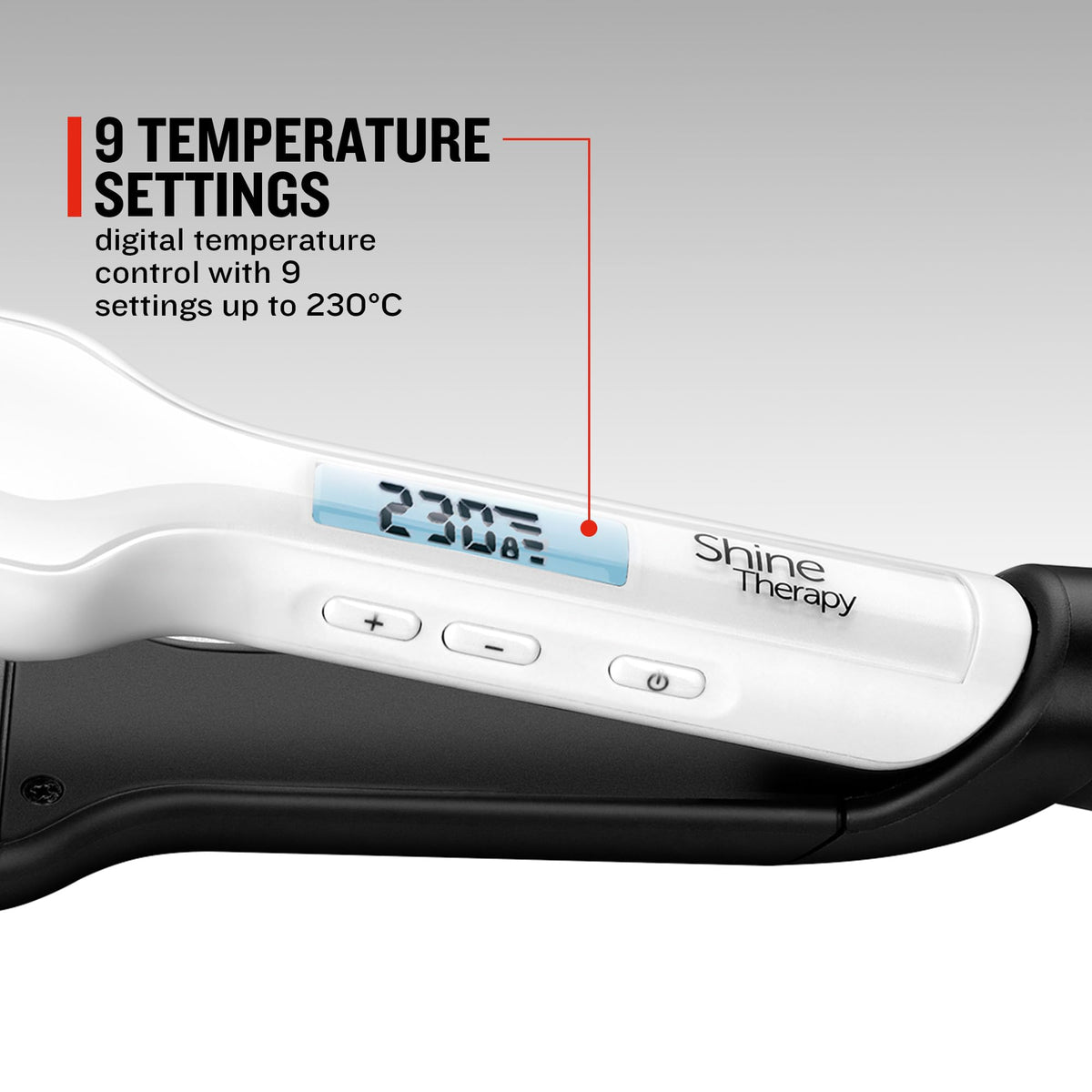 Remington Shine Therapy Hair Straightener with Advanced Ceramic Coating Infused with Moroccan Argan Oil for Sleek & Smooth Glide, Floating Plates, Digital Display, 9 Settings 150°C–230°C, S8500