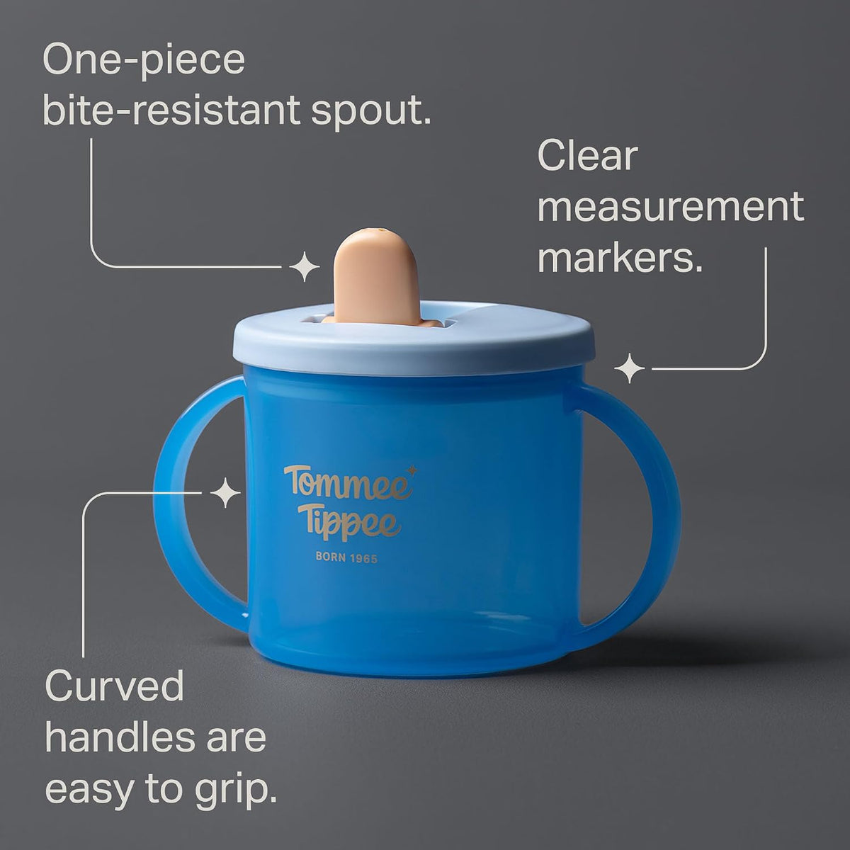 Tommee Tippee First Cup 4m+ Non-Spill, 190ml, Blue.