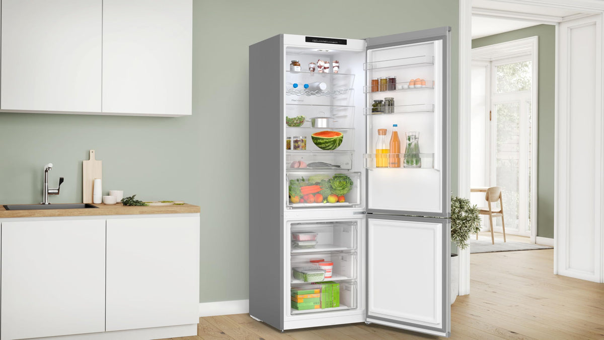 Bosch Series 2 KGN27NLEAG Fridge Freezer, NoFrost, Stainless Steel