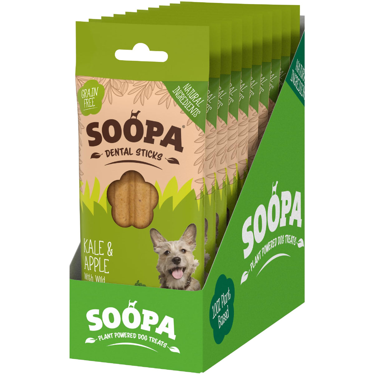Soopa Carrot & Pumpkin Dog Dental Sticks, Chews to Clean Teeth, 100 g, 1-Pk
