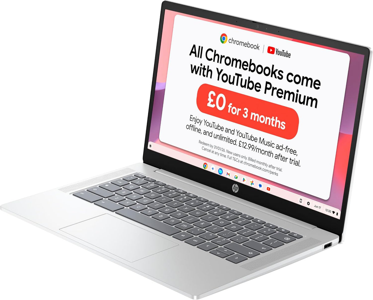 HP Chromebook 14" | Intel N100 Processor | 8 GB RAM | 128 GB UFS | Full HD