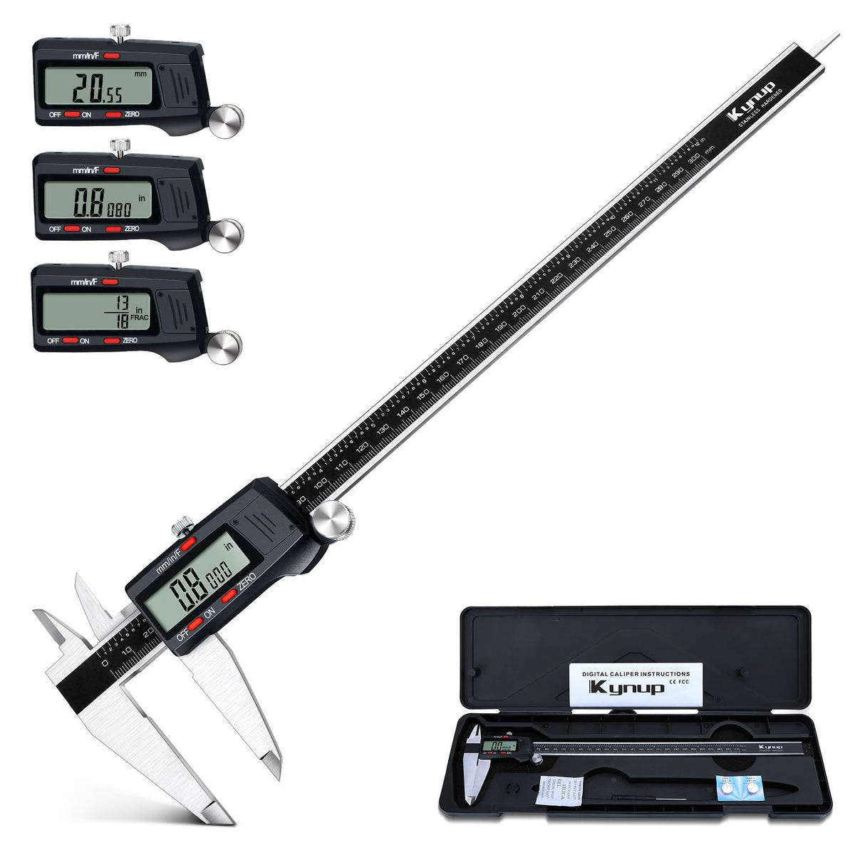 Kynup Digital Caliper 150mm, 6 inch Digital Vernier Caliper with LCD Screen