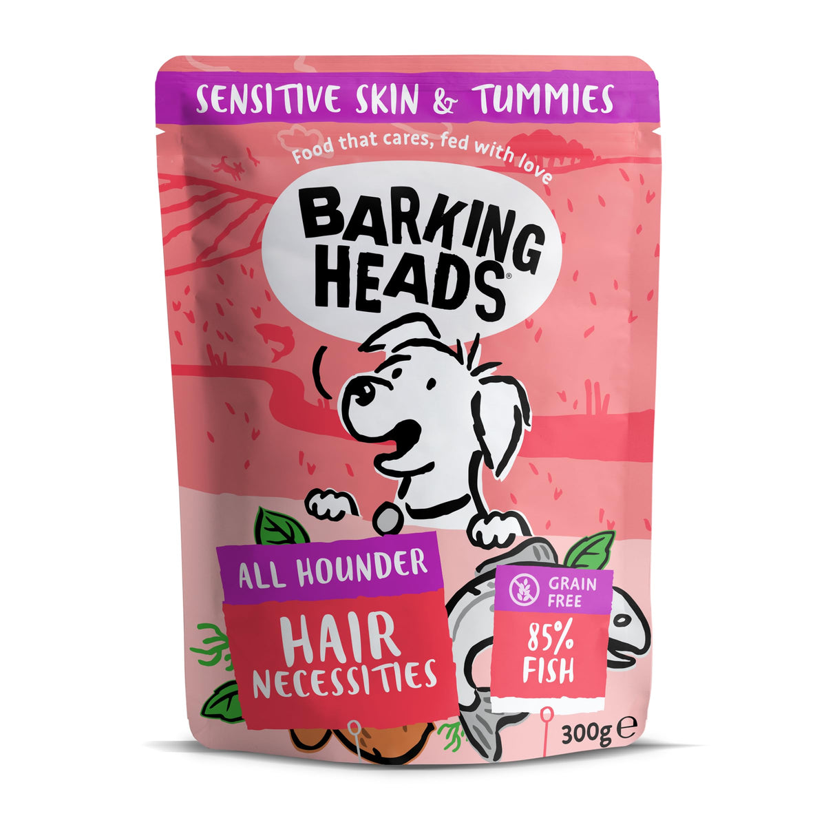 Barking Heads Adult Dog Food Wet Pouches Variety Pack Natural & Grain-Free with No Artificial Flavours Plus Added Vitamins & Minerals 6 x 300g