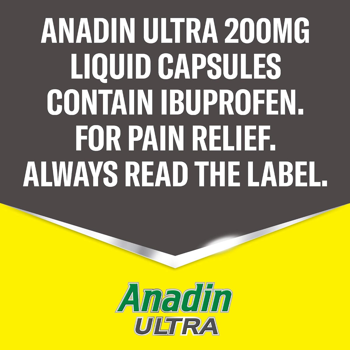 Anadin Ultra Ibuprofen Back & Muscle Pain Relief Liquid Capsules, Pack of 16