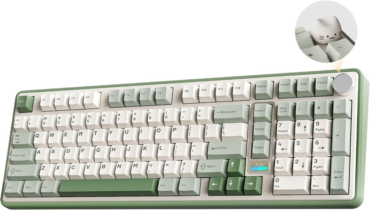 YUNZII B98 PRO 96% Wireless Mechanical Keyboard (Matcha Green, Candy Switch)