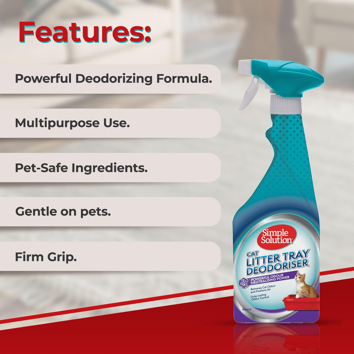 Simple Solution Cat Litter Freshener with Enzymatic Cleaning Granules 600g