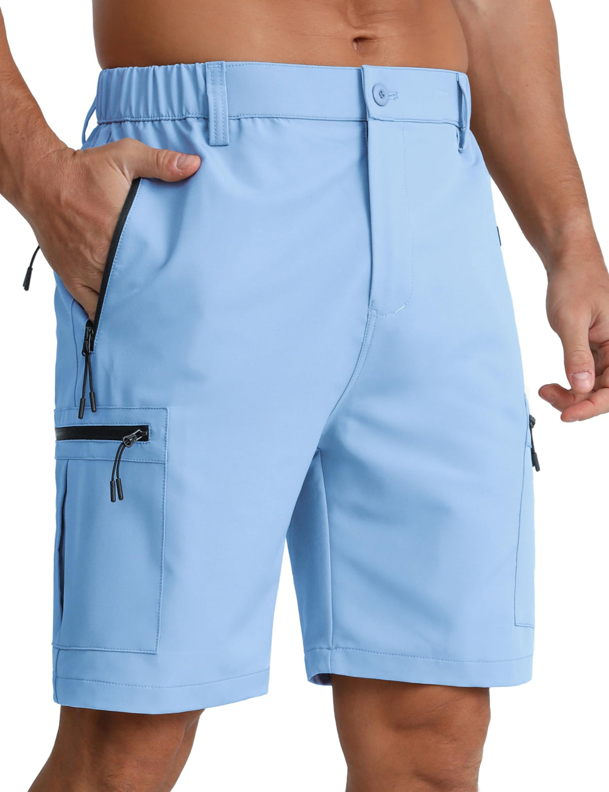 APTRO Mens Cargo Hiking Shorts Outdoor Lightweight Golf Casual Shorts for Men with 5 Zipper Pockets