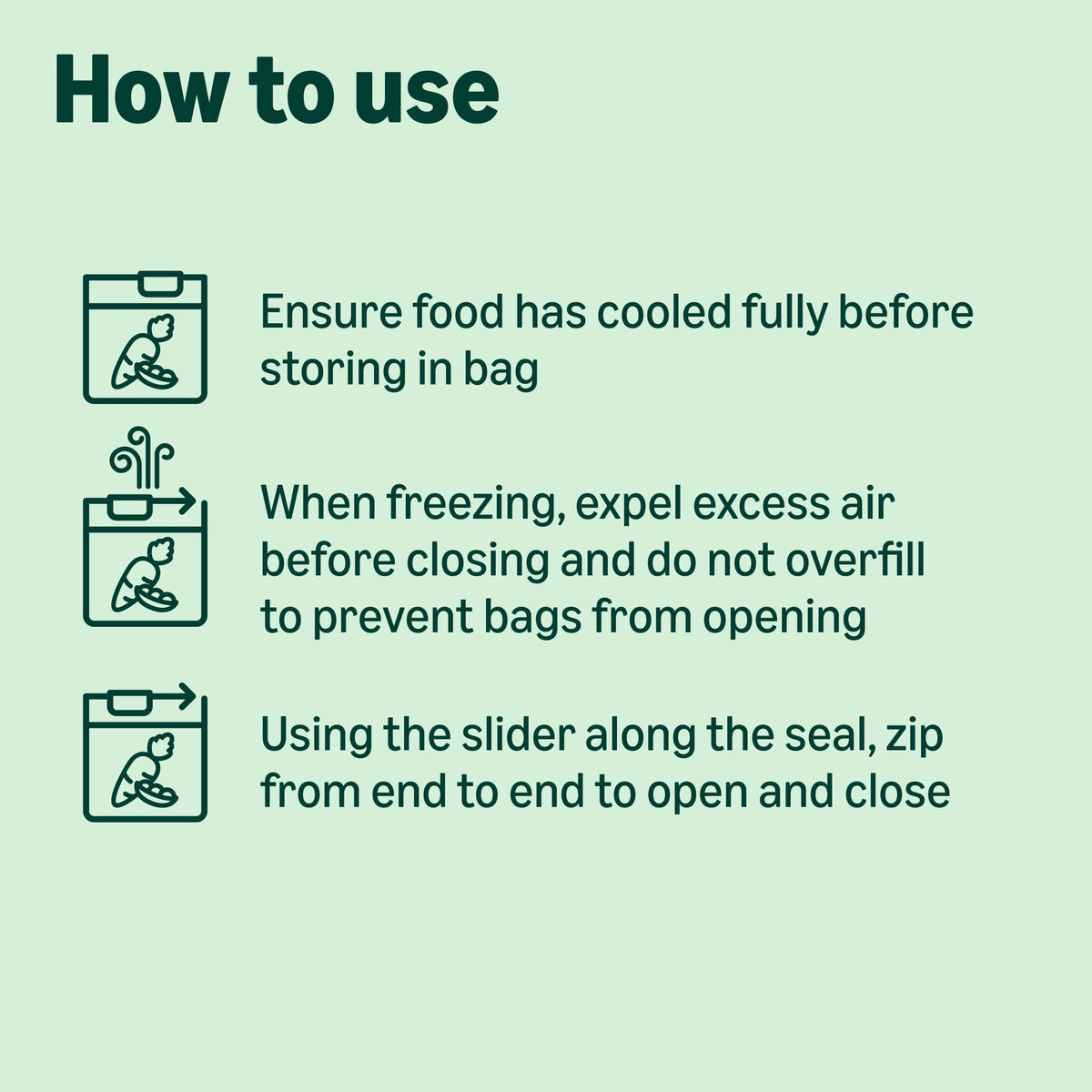 by Amazon 1 Litre Freezer Bags with Glide Closure, Pack of 20