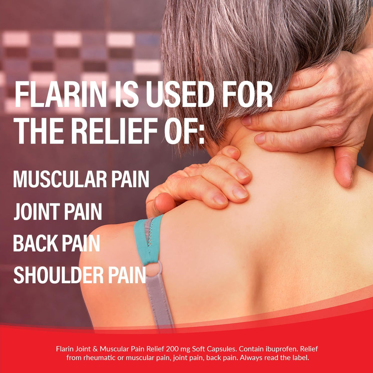 Flarin Joint & Muscular Pain Relief, 200mg Ibuprofen, 16 Soft Capsules