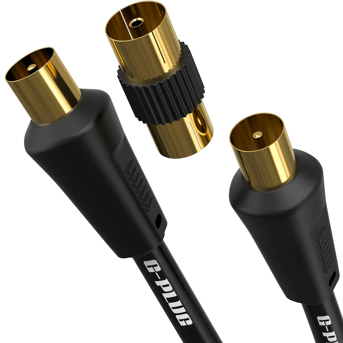 G-PLUG 2m TV Aerial Cable, Coaxial Cable for Freeview, Sky Box and Freesat