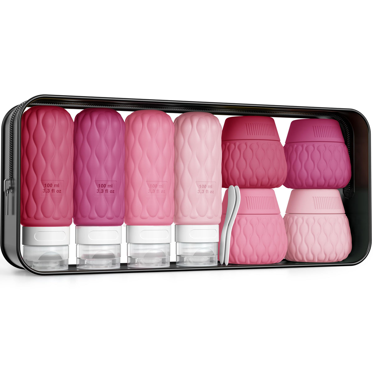 100ml Silicone Travel Bottles for Toiletries for Shampoo and Conditioner
