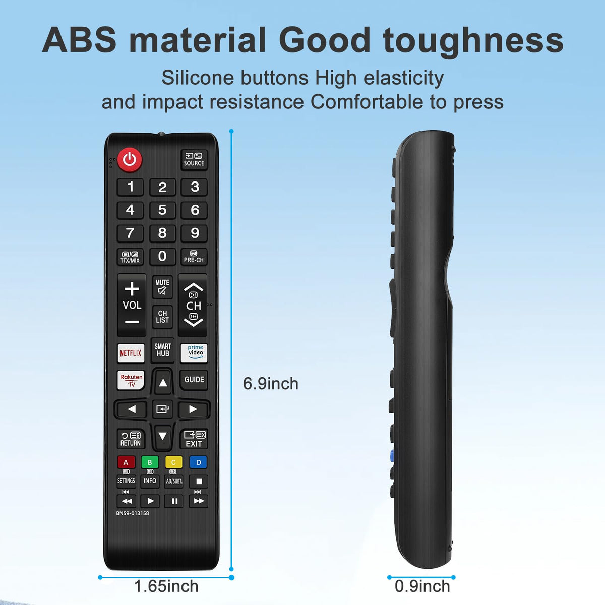 Hisense TV Remote Control, Universal Remote Control Replacement for Hisense VIDAA 4K UHD Smart TV with 12 Shortcut Buttons, No Setup Required