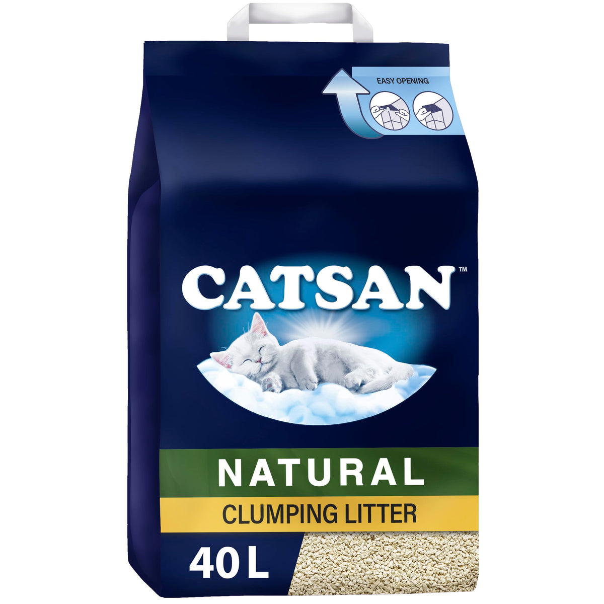 CATSAN - Natural Clumping Cat Litter - 20 L - Biodegradable Extra Absorbent - No Smell - Bulk Cat Litter