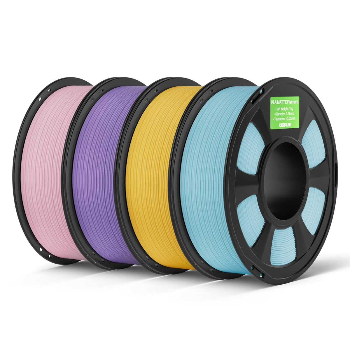 DEEPLEE Matte PLA Filament 1.75mm Matte Black 1kg(Plastic Spool)