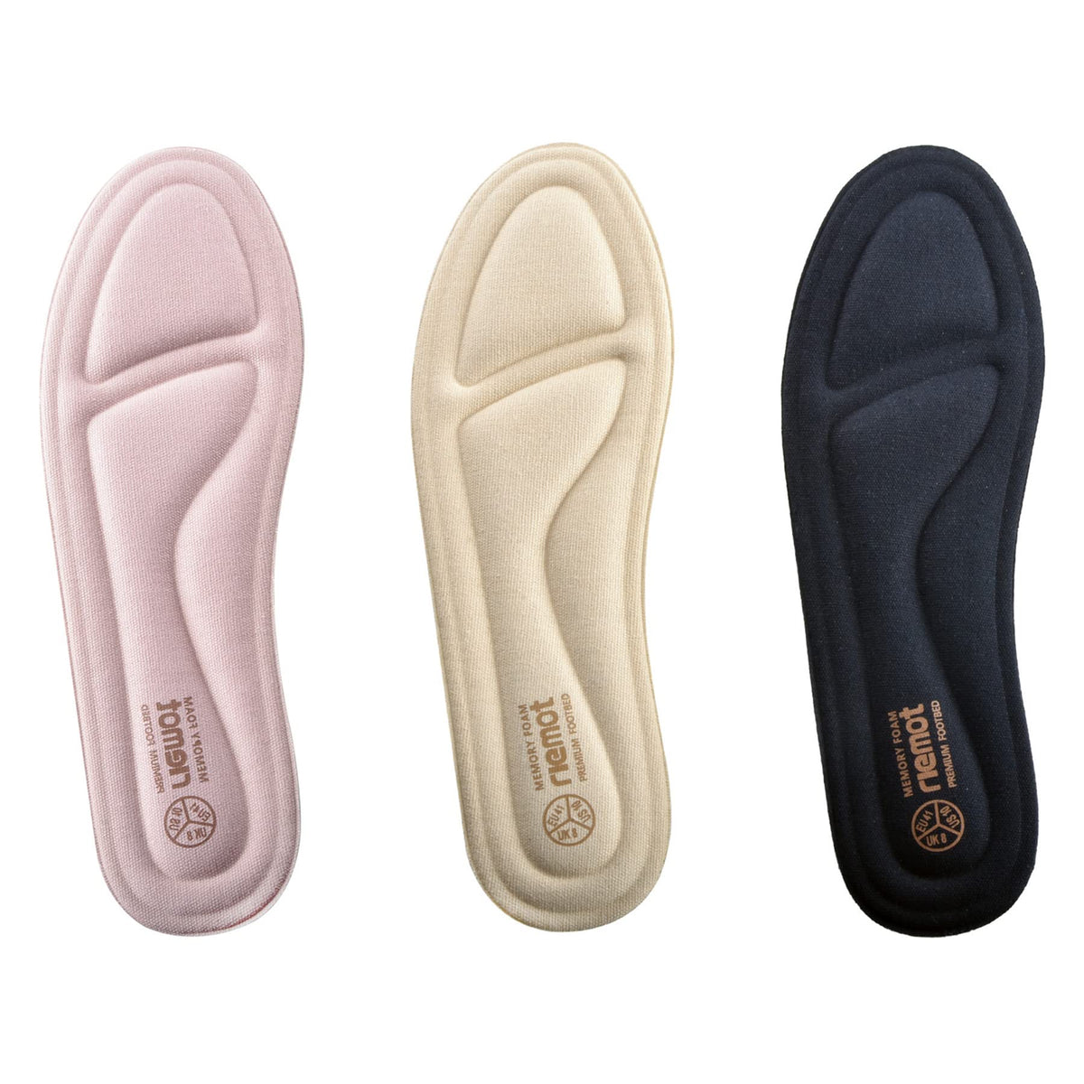riemot Memory Foam Insoles for Men and Women - Replacement Shoe Inserts Comfort Cushioning for Sports Shoes, Trainers, Sneakers, Work Boots and Walking Shoes