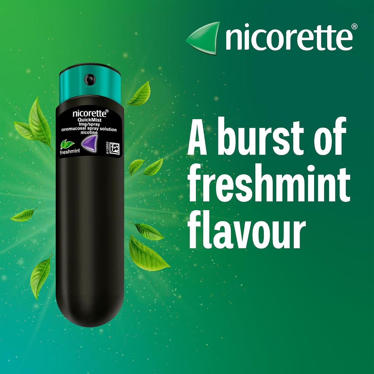 Nicorette Quickmist Mouthspray, Freshmint Nicotine Mouthspray, 2 Units x 150 Sprays (Packaging May Vary)