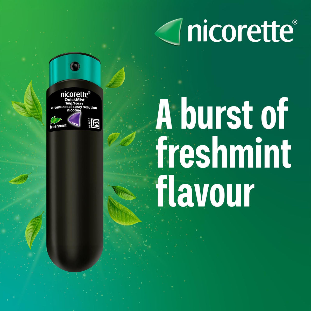 Nicorette Quickmist Mouthspray, Freshmint Nicotine Mouthspray, 2 Units x 150 Sprays (Packaging May Vary)