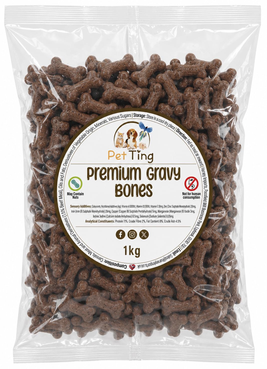 Premium Dog Biscuits Treats 1kg (Charcoal Cobs)