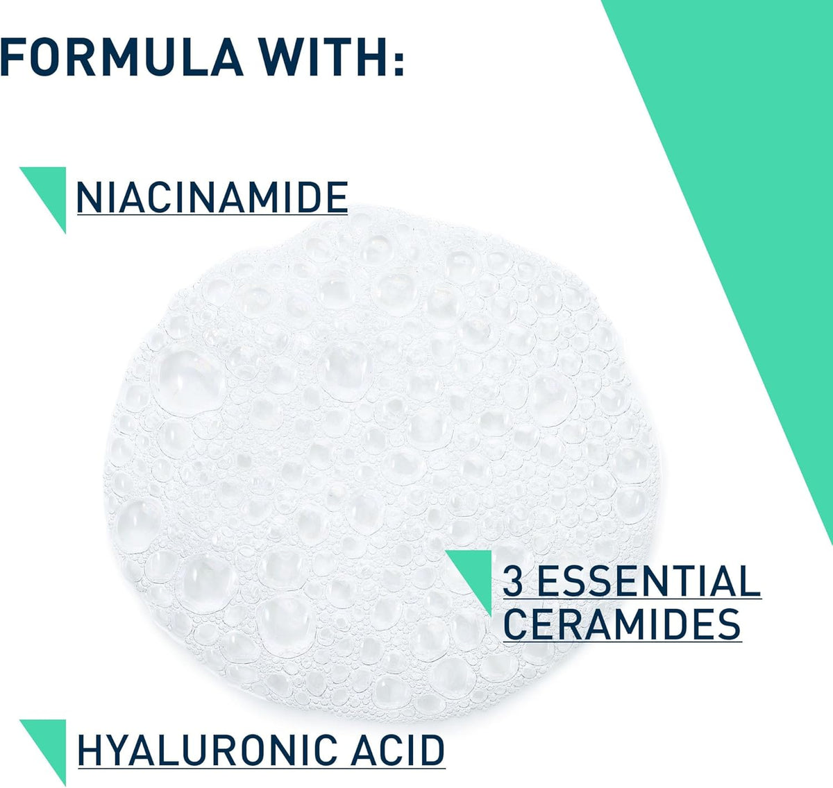 CeraVe Foaming Cleanser for Normal to Oily Skin with Niacinamide & 3 Essential Ceramides, Developed with Dermatologists, Gently Cleanses & Removes Excess Oil, Fragrance-Free