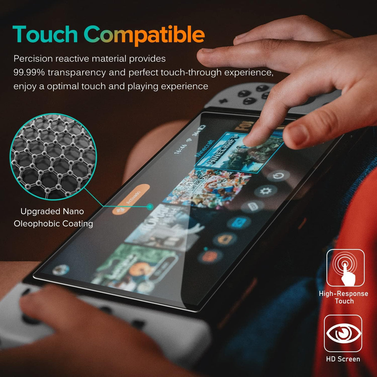 ivoler [4-Pack for Switch 2 Screen Protector with Alignment Frame Tool, 30-second installation- Bubble-Free Application - 9H Hardness -Tempered Glass Protection Film for Nintendo Switch 2 Model 2025