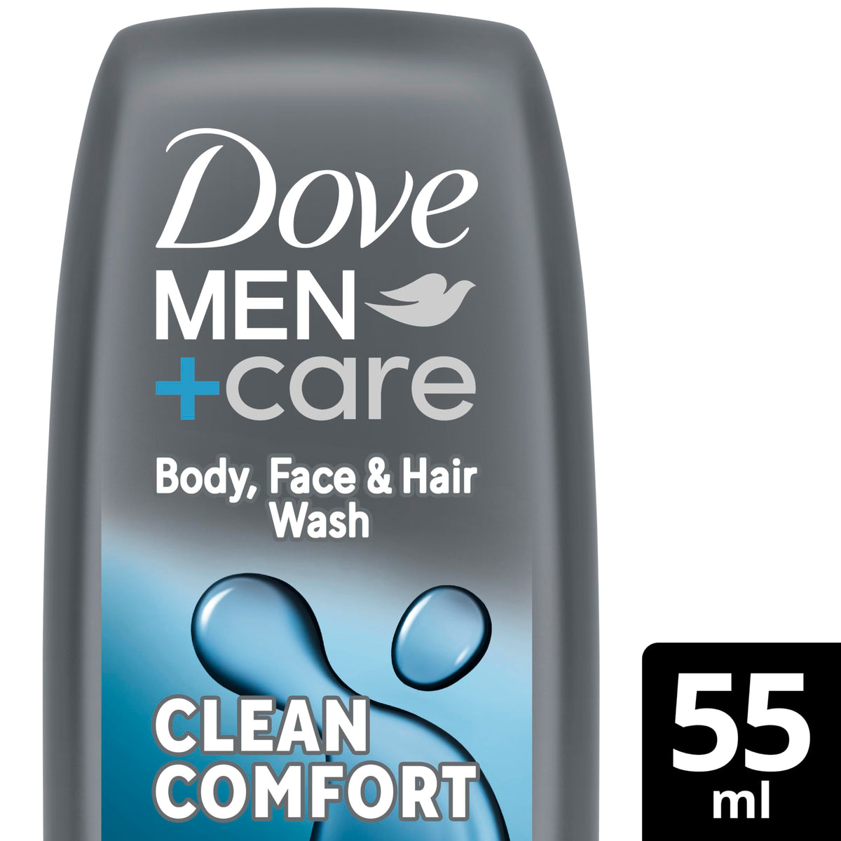 Dove Men+Care Hydrating Clean Comfort Men's 3-in-1 Hair, Face and Body Wash Body Cleanser Shower Gel with 24 hour nourishing MicroMoisture technology for relaxed and re-energised skin 250 ml