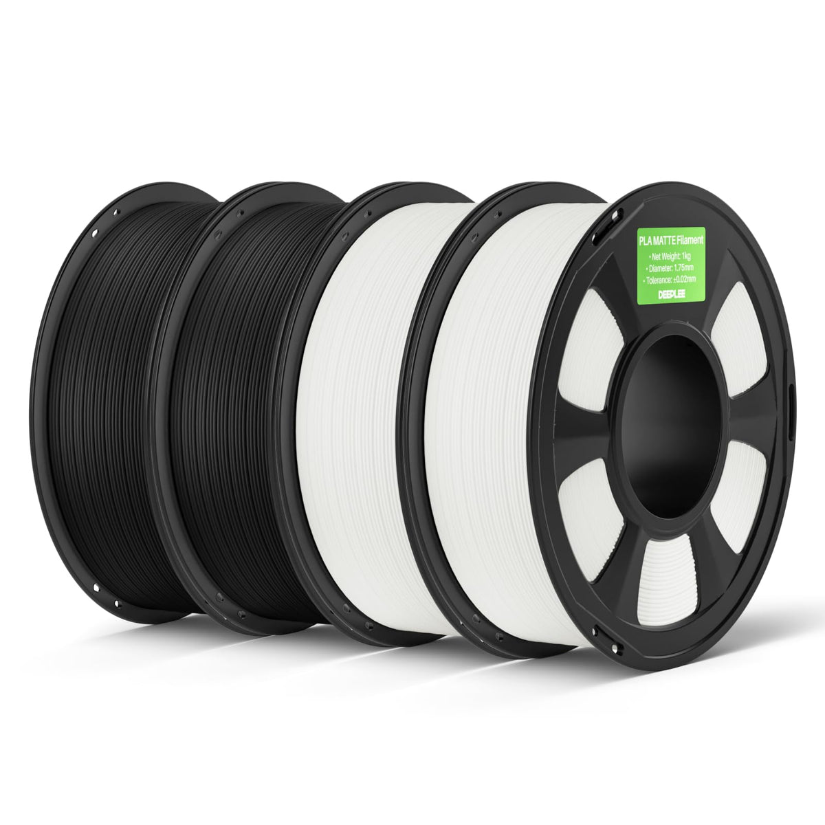 DEEPLEE Matte PLA Filament 1.75mm Matte Black 1kg(Plastic Spool)