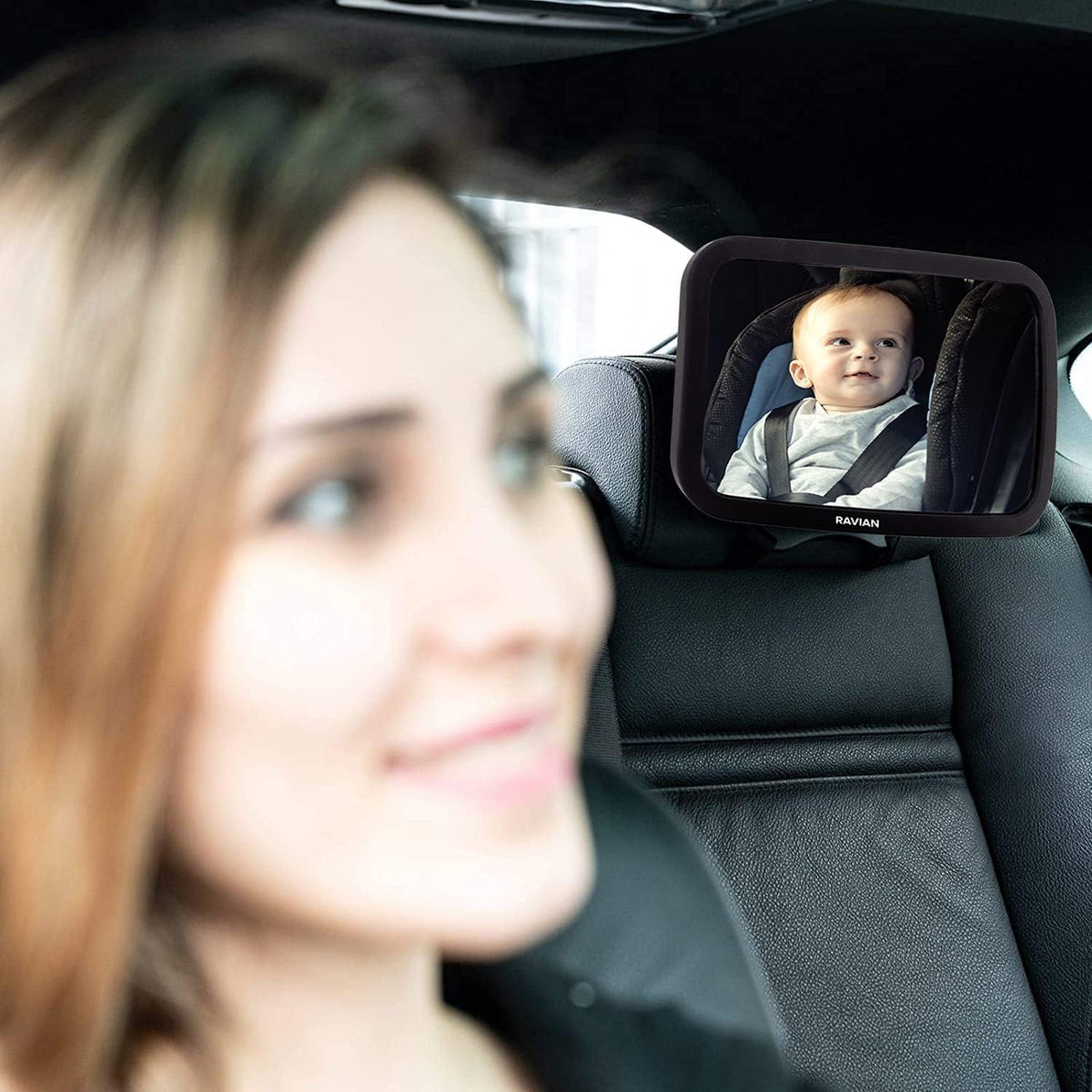 Baby Car Mirror for Back Seat Safest Newborn Essentials with Rear View, Shatterproof, Adjustable to See Rear Facing for Infants, Kids and Pets