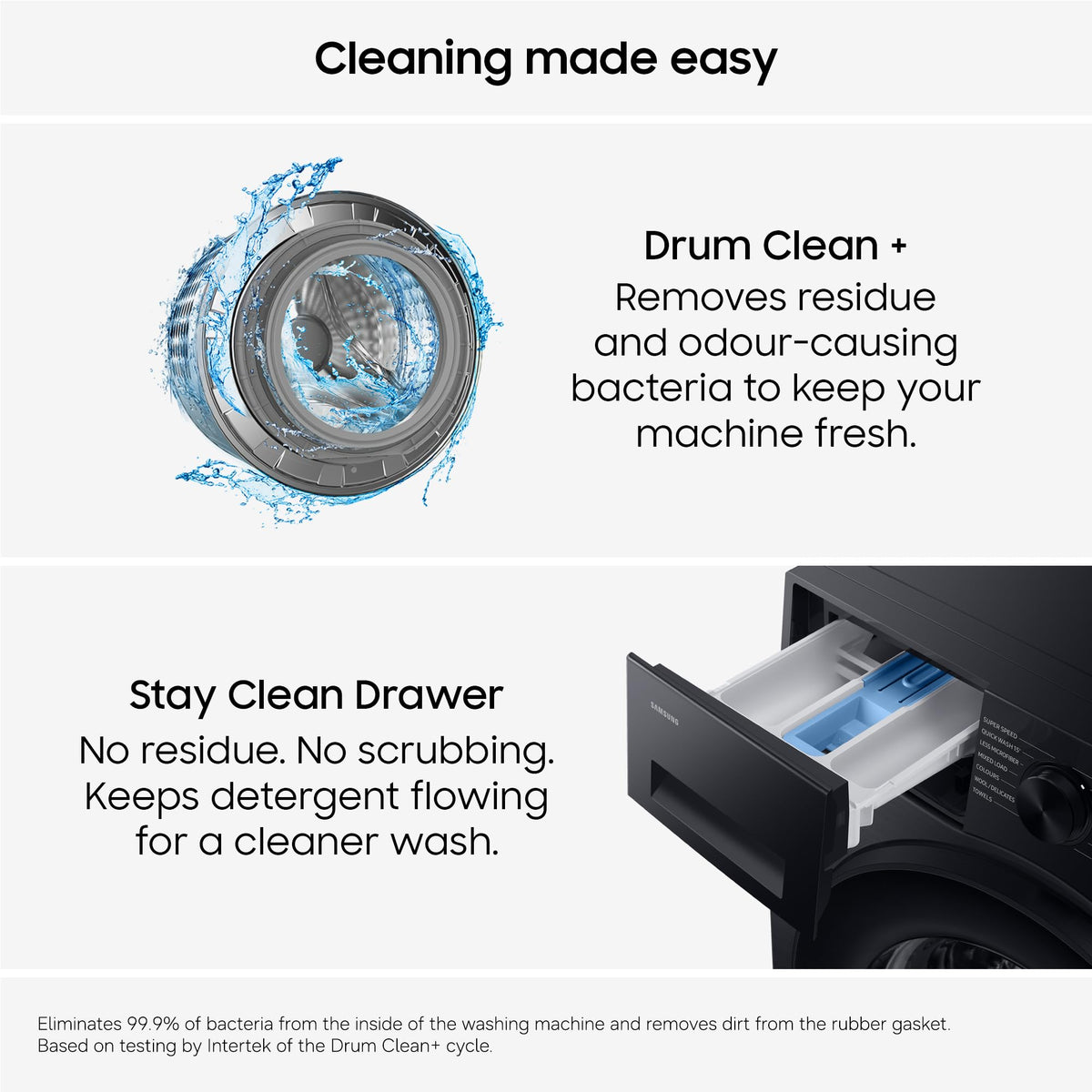 Samsung Series 6 AI Energy Washing Machine, 9kg, 1400rpm, Black, WW90DG6U25LBU1