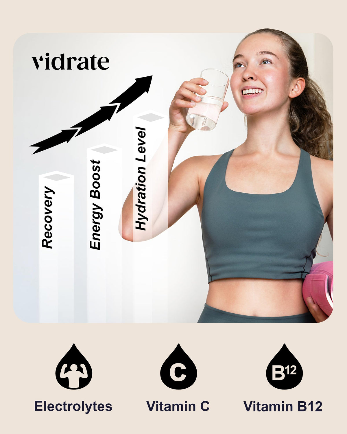 Vidrate Electrolytes Powder, Mixed Berry Variety Pack, 30 Sachets