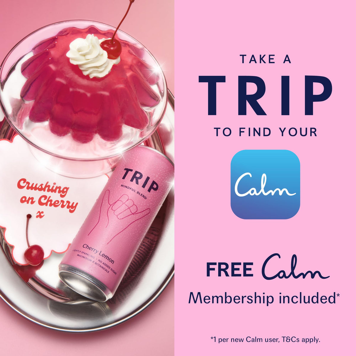 TRIP Cucumber Mint Sparkling drink with 120MG calming Magnesium + Lion’s Mane + Chamomile + Lemon Balm. Low Calorie and Vegan (Pack of 12 x 250ml) - Packaging Might Vary