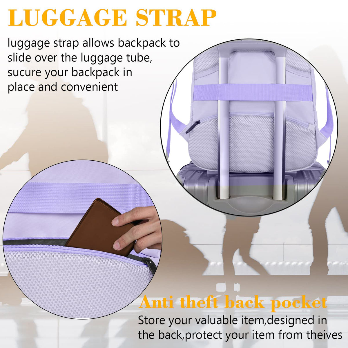 MATEIN Travel Laptop Backpack, Work Bag Laptop Bag, Rucksack for Men Work