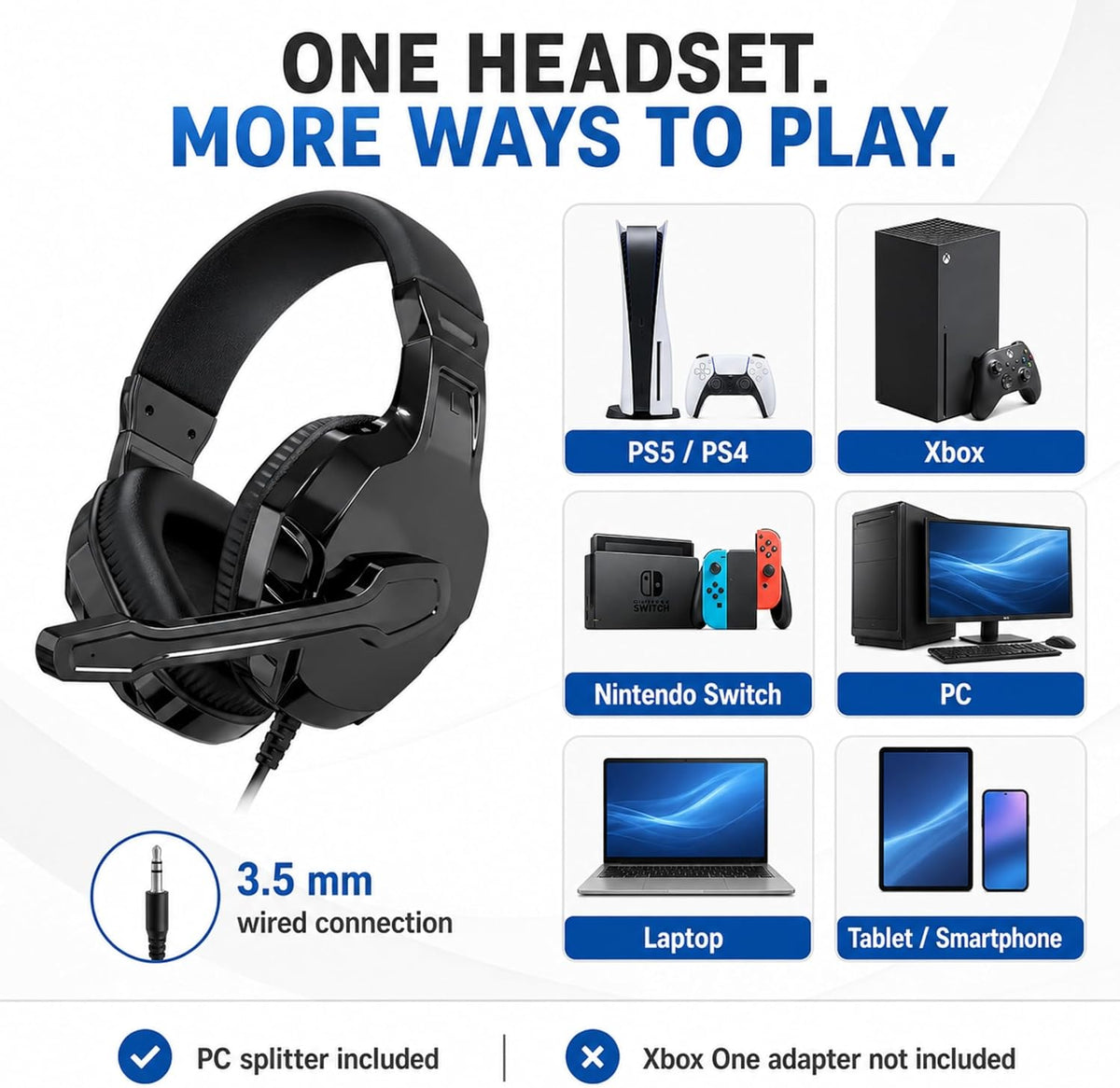 Betron Wired Gaming Headset with Microphone