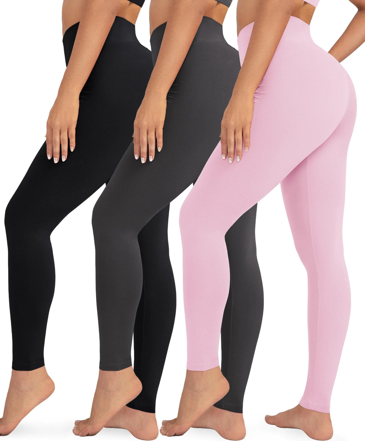 VALANDY Creamlush 3 Pack High Waisted Leggings for Women