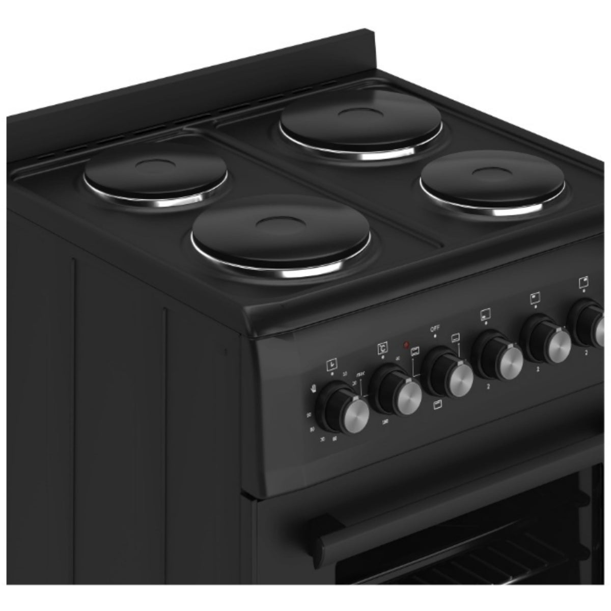 HYE 60cm Freestanding Cooker - Electric Cooker with Kitchen Stove, White