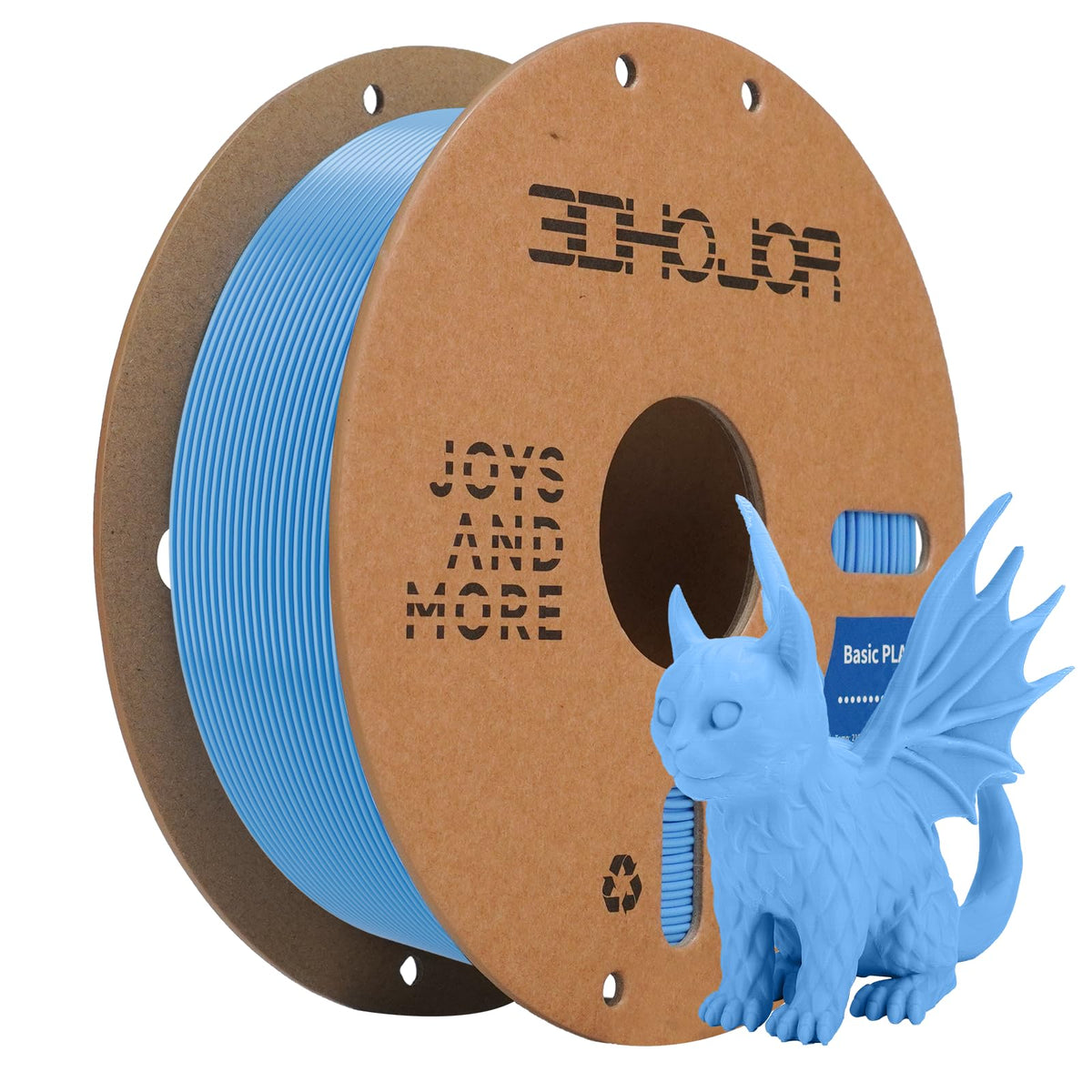 3DHoJor Basic PETG Filament 1.75mm 1kg*2 Bundle for 3D Printers-2Pack Black