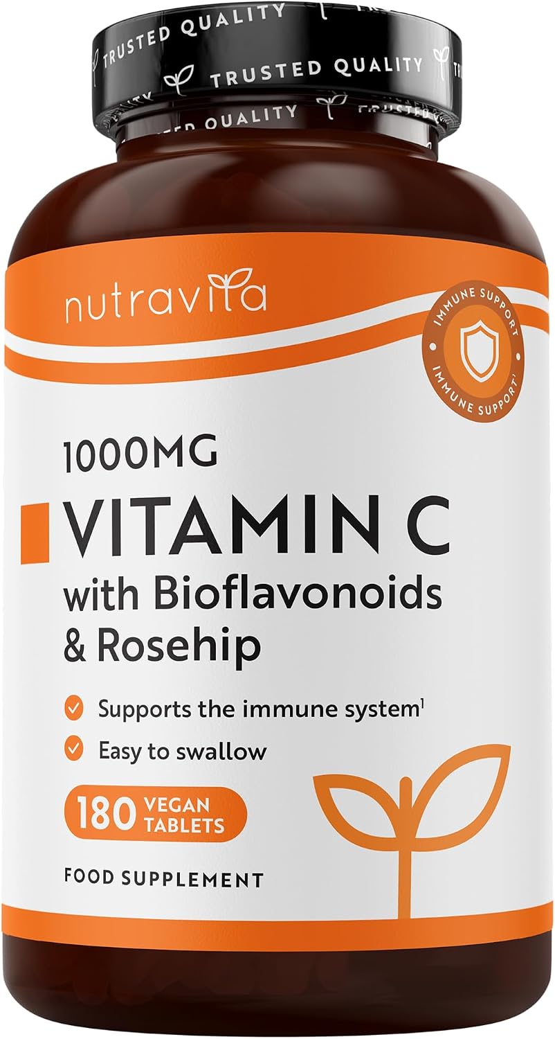 Nutravita Vitamin C 1000mg Tablets - 180 1000mg Vitamin C Tablets, 6 Months