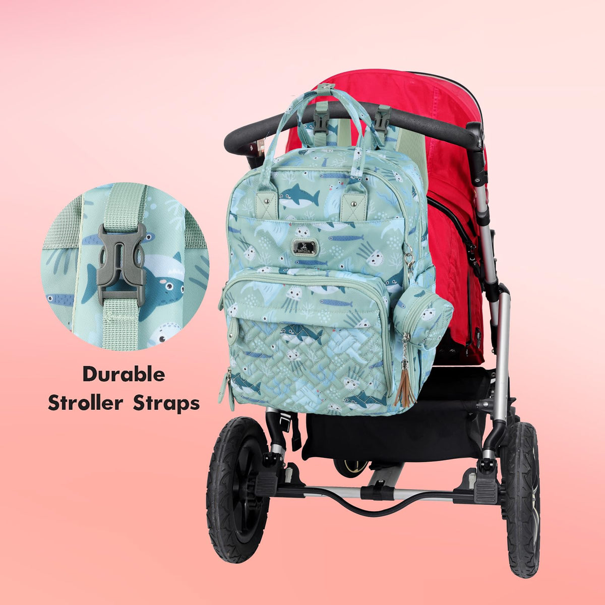 Dikaslon Baby Changing Bags Backpack, Large Baby Bag, 19 Pockets, Outdoors