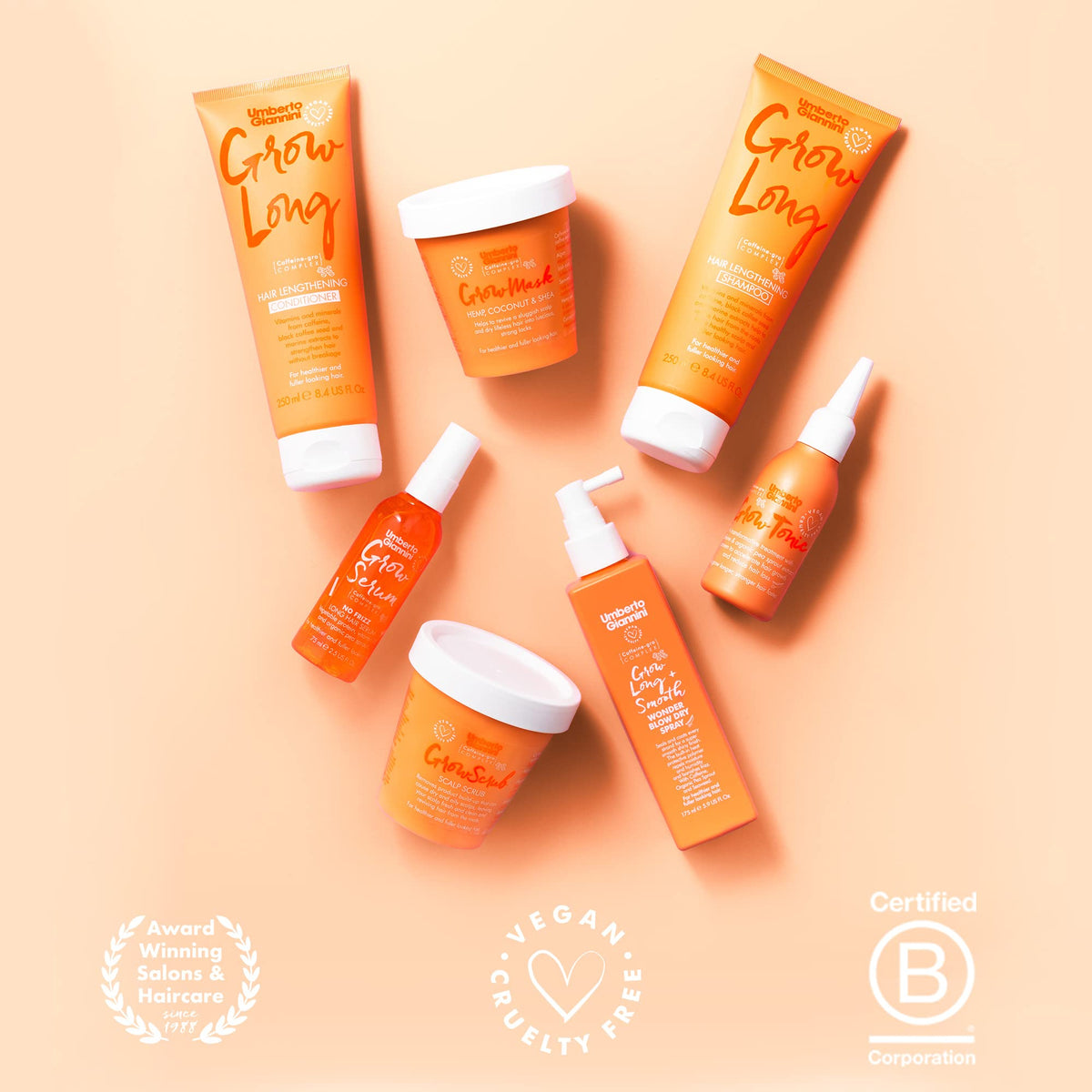 Umberto Giannini Curl Jelly Scrunching Jelly & Creme De Curl Control Cream Duo for Curly or Wavy Hair, Vegan & Cruelty Free, 2 Pack