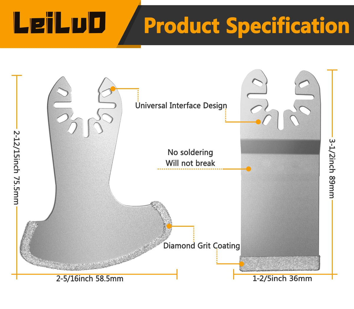 LEILUO 6Pcs Multitool Hook Blade, Multi Tool Hook Knife Blade Set