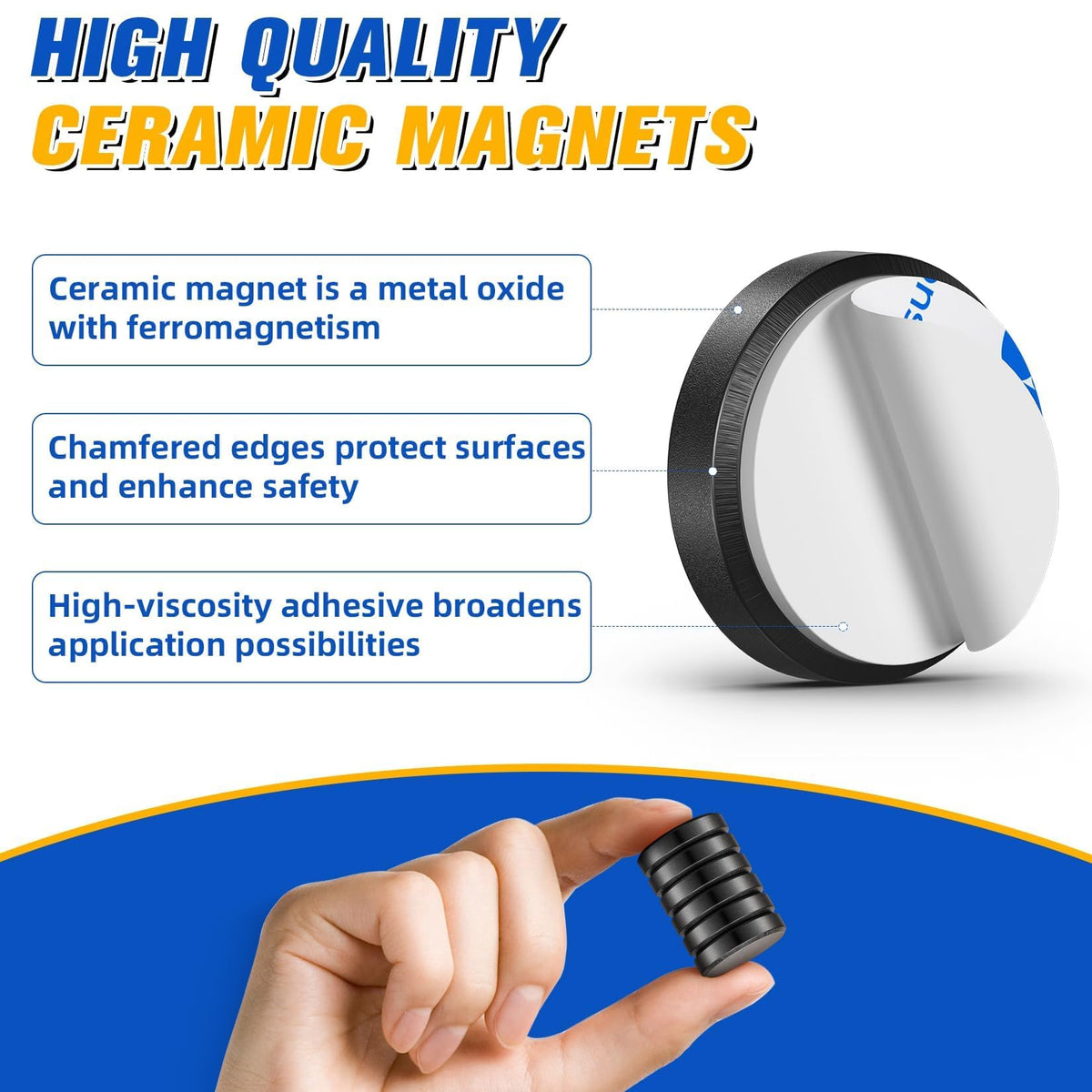 Grtard Ceramic Magnets For Crafts,45 Pack, 18 mm x 3 mm