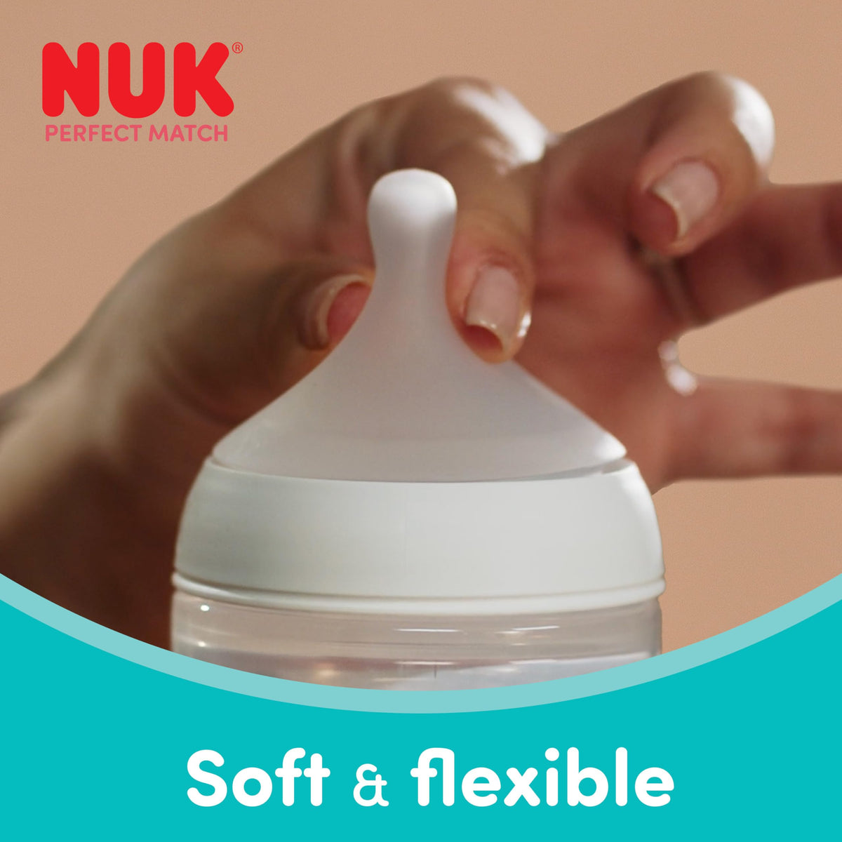 NUK Perfect Match Newborn Baby Bottle Set | 0+ Months | 150ml | Anti Colic Feeding Bottle | PP | Temperature Control Indicator | Rainbow | 4 Count