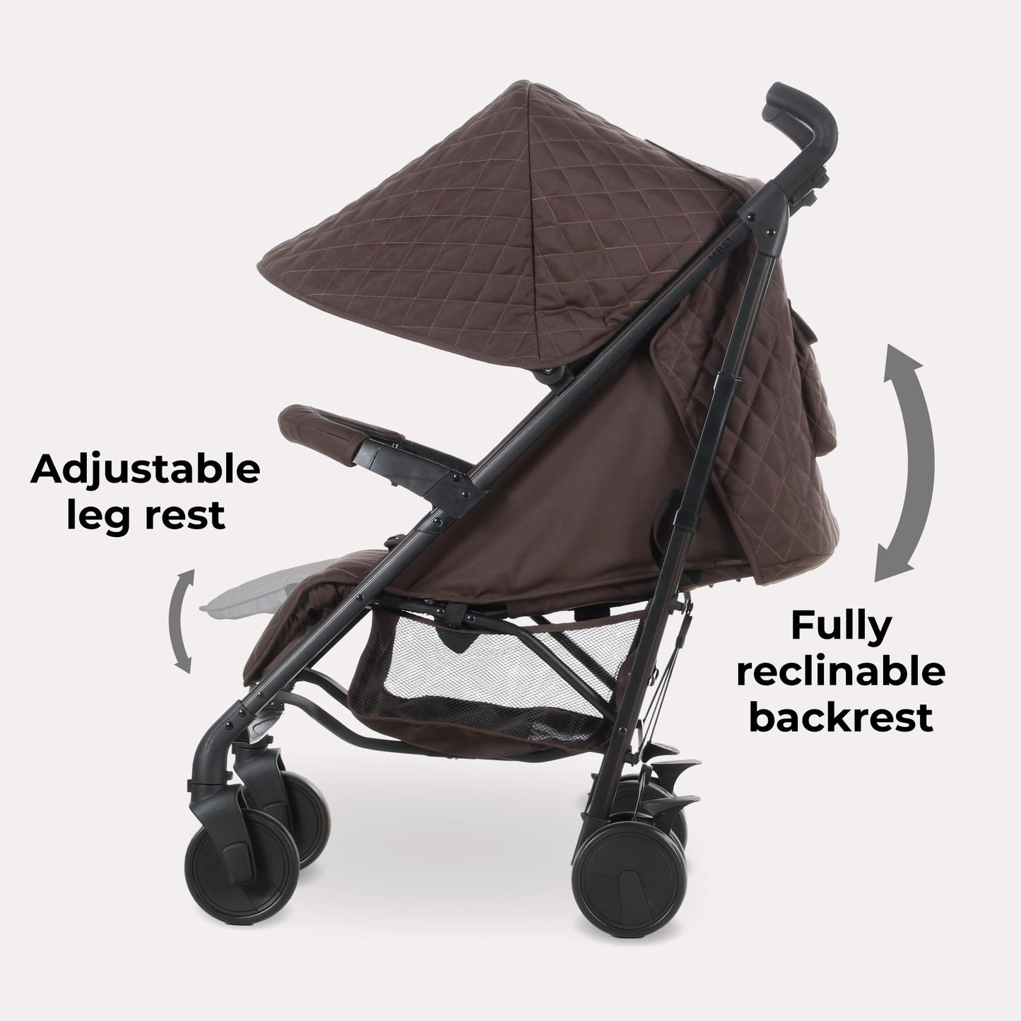 My Babiie MB51 Stroller – from Birth to 4 Years (22kg), Lightweight, Umbrella Fold, Travel Buggy for Toddlers, Pushchair Includes Footmuff, Cup Holder, Rain Cover - Blush Pink