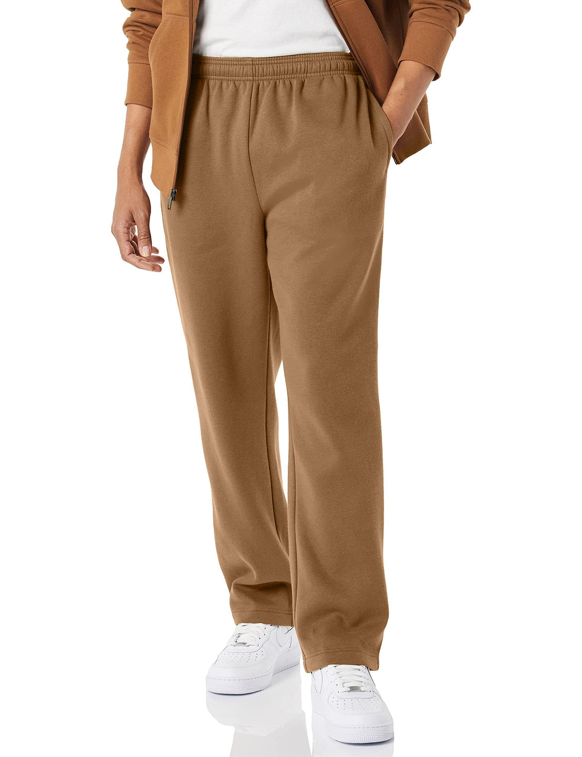 Amazon Essentials Men's Fleece Open Bottom Sweatpant (Available in Big and Tall)