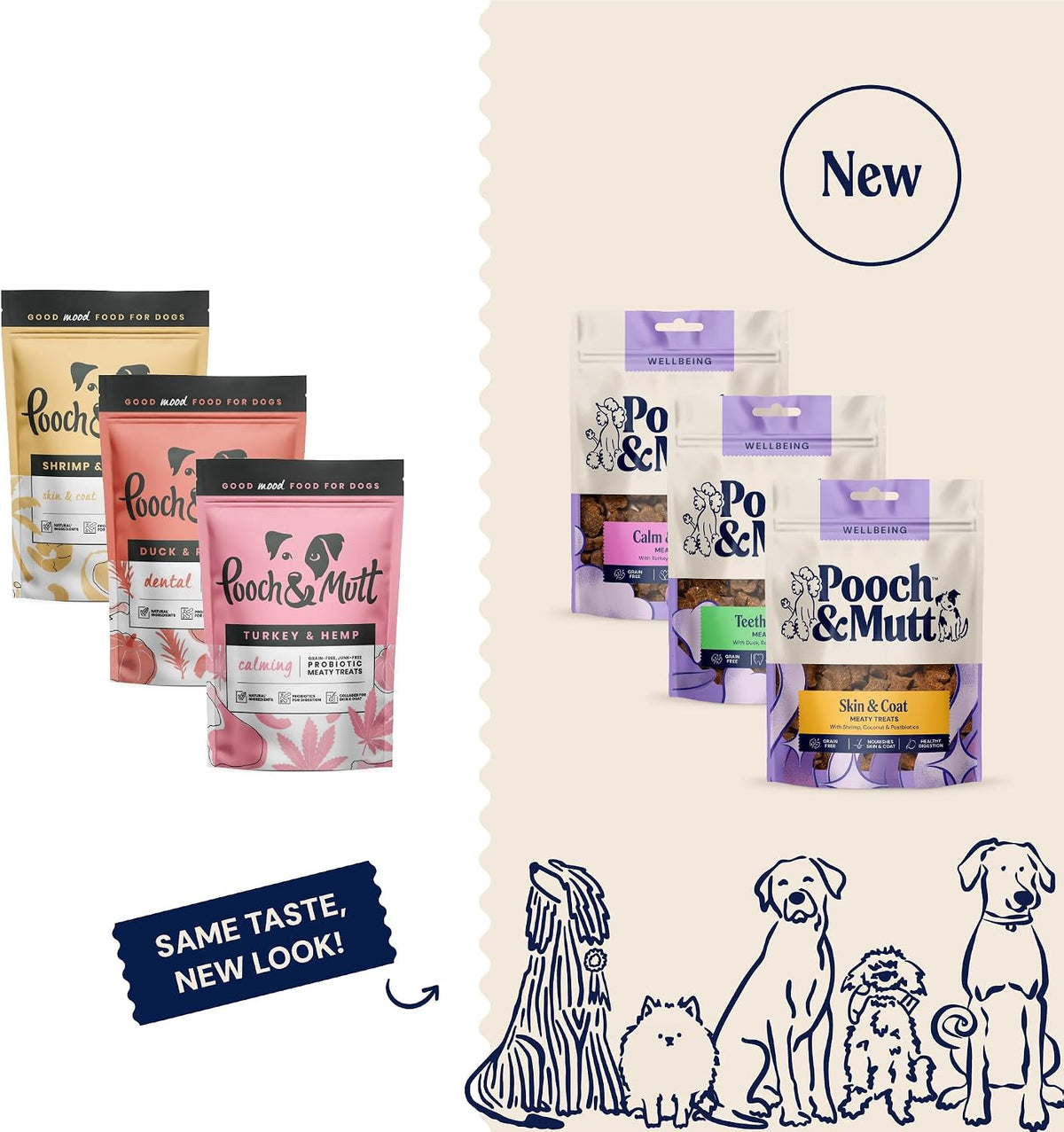 Pooch & Mutt - Meaty Dog Treats (Grain Free), Variety Set, Pack of 3x120g