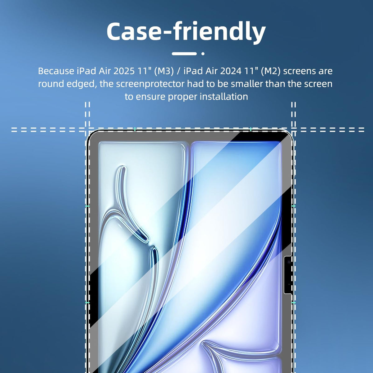 NEW'C for iPad Air 5/4, iPad Pro 11-inch Screen Protector Tempered Glass