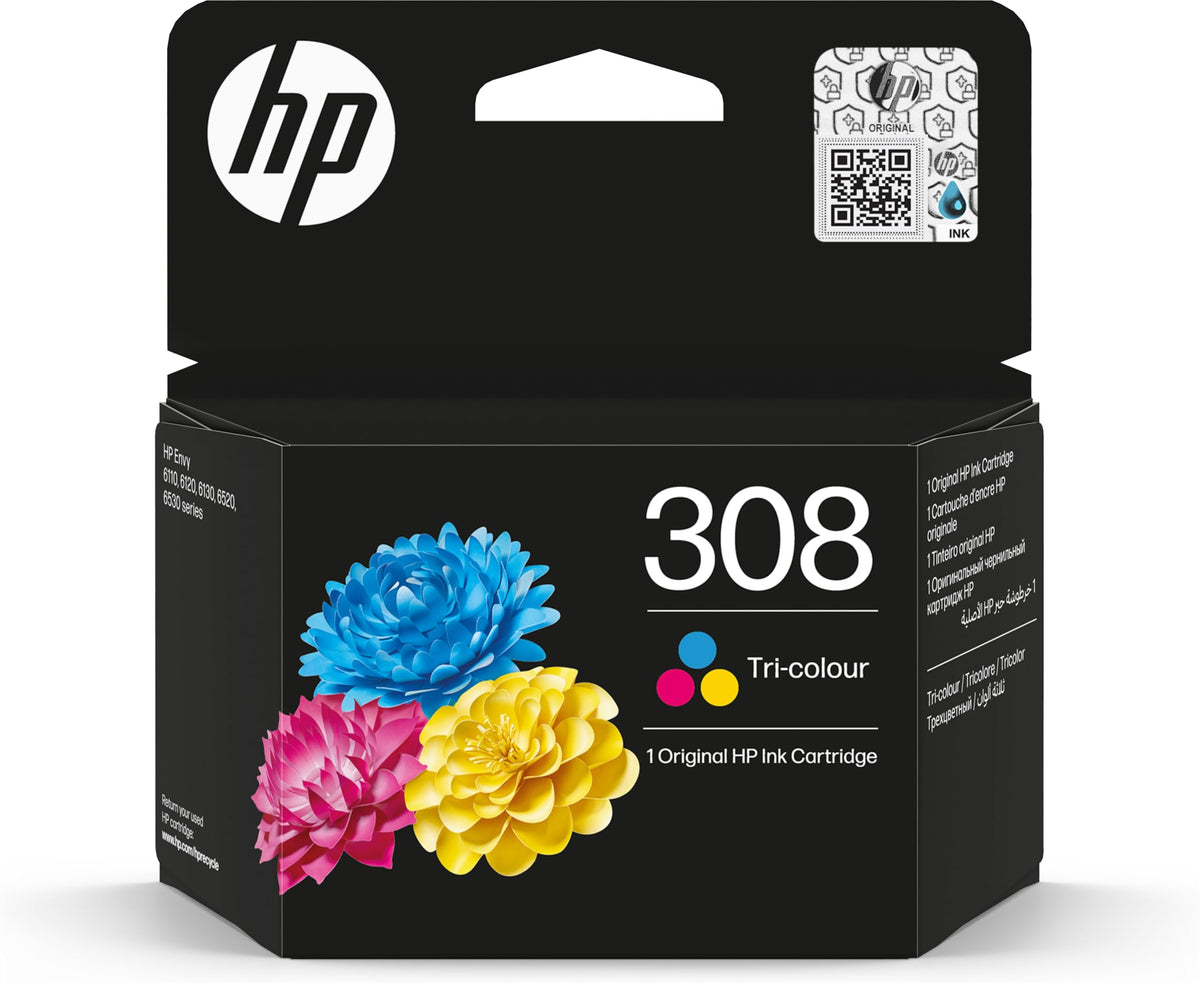 HP 308 Tri-colour Original Ink Cartridge